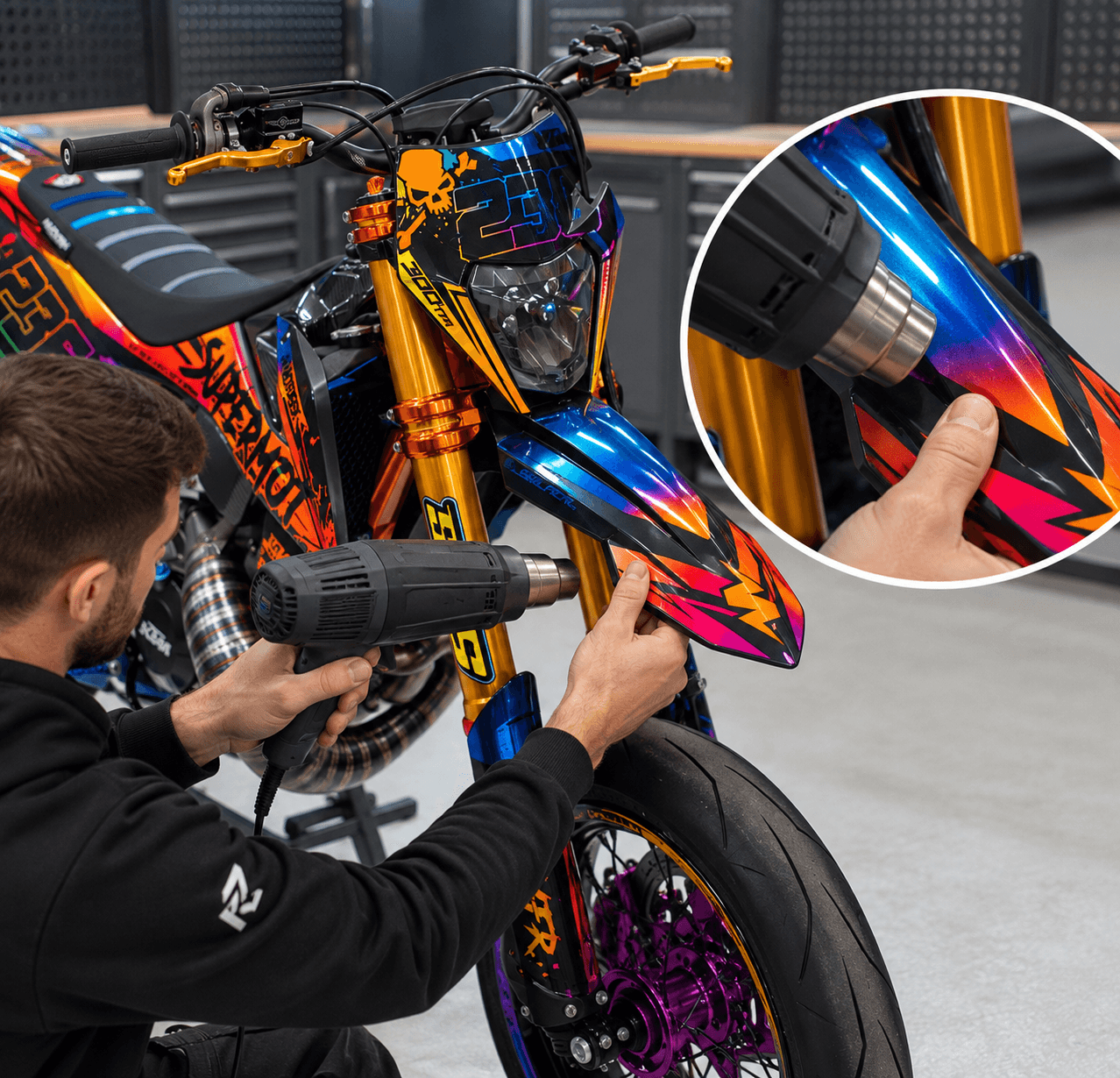 How to fit a motocross graphics kit? KUTVEK fitting guide - Conseils