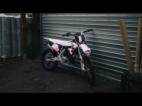 dirt bike yamaha yz 125 fifty white  graphic kit | 125 YZ | Kutvek - View 3