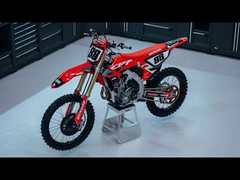 Honda 250 CRF Dirt Bike Rookie Graphic Kit Red | Honda | Kutvek - View 3