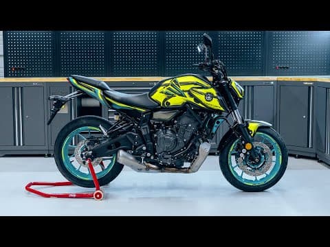 Street Bike YAMAHA MT 10 POSKA FLUO Yellow graphic kit | MT | Kutvek - View 3