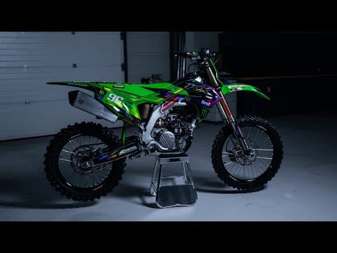 dirt bike kawasaki kx 450 f lektra purple  graphic kit | Kawasaki | Kutvek - View 3