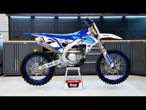 Dirt Bike YAMAHA YZ 450 F MILLESIME Cyan graphic kit | 450 YZF | Kutvek - View 3
