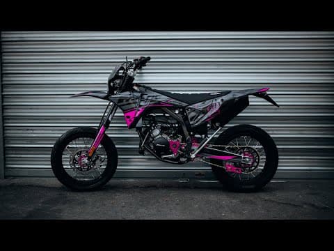 50cc fantic xm 50 ridge black-pink  graphic kit | Fantic | Kutvek - View 3