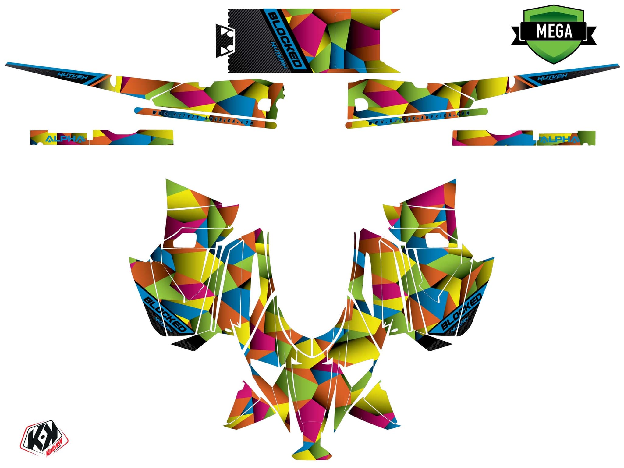 Kit de decoración Motonieve ARCTIC CAT RIOT x-8000 blocked Bandera | Arctic Cat | Kutvek - View 4
