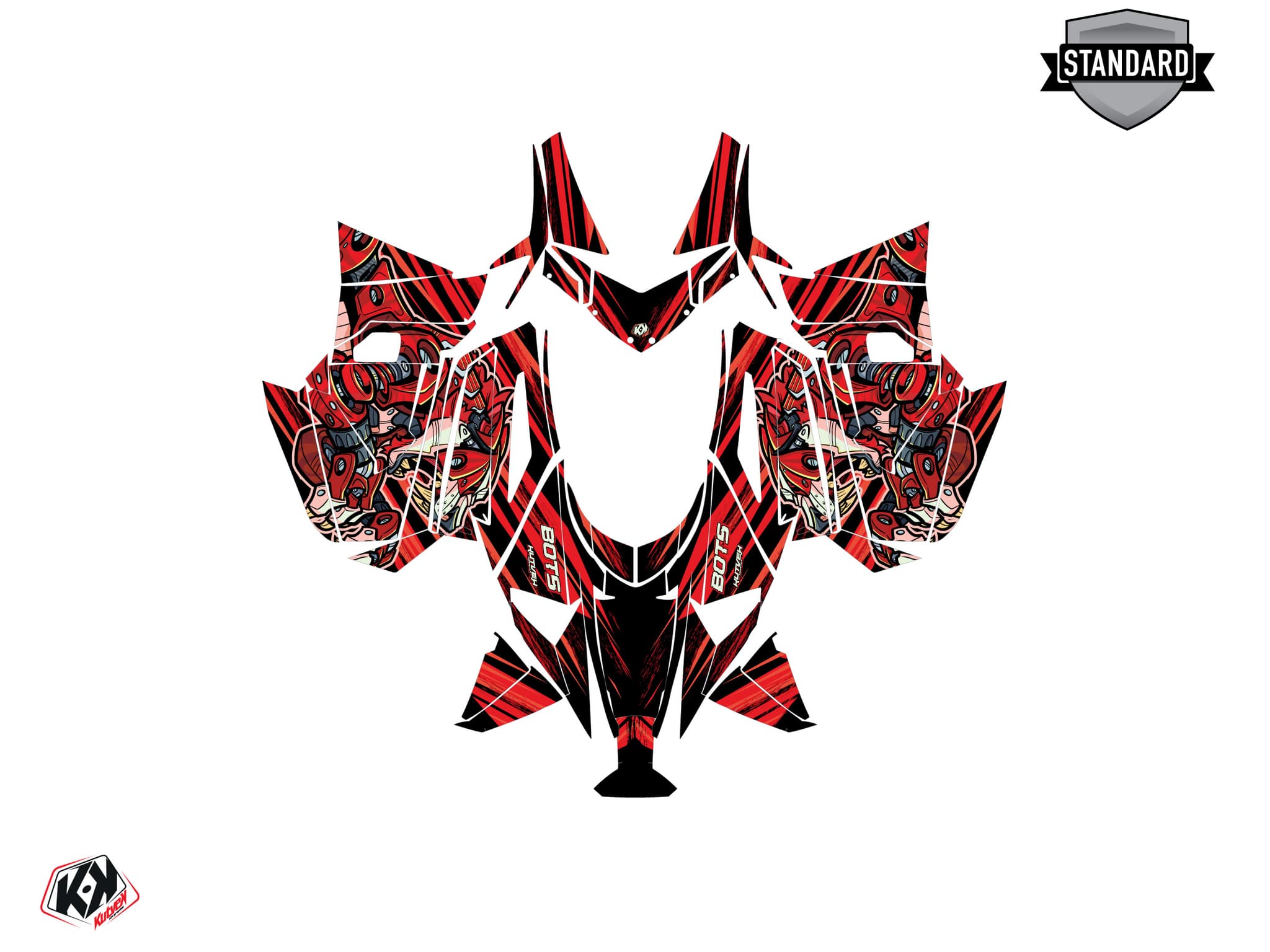 Snowmobile ARCTIC CAT ZR 6000 bots Red graphic kit | Arctic Cat | Kutvek - View 2