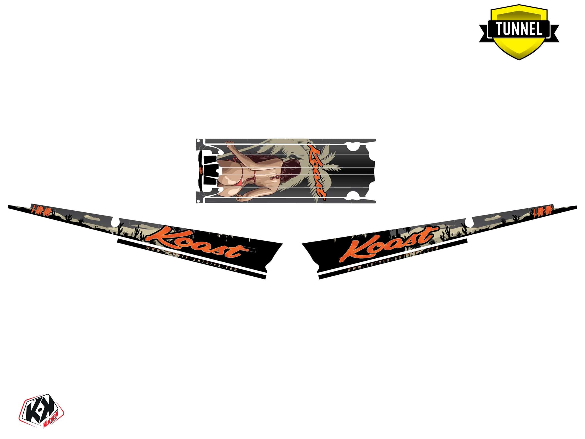 Snowmobile POLARIS RMK PRO AXYS KOAST Sand-Orange graphic kit | Polaris | Kutvek - View 5