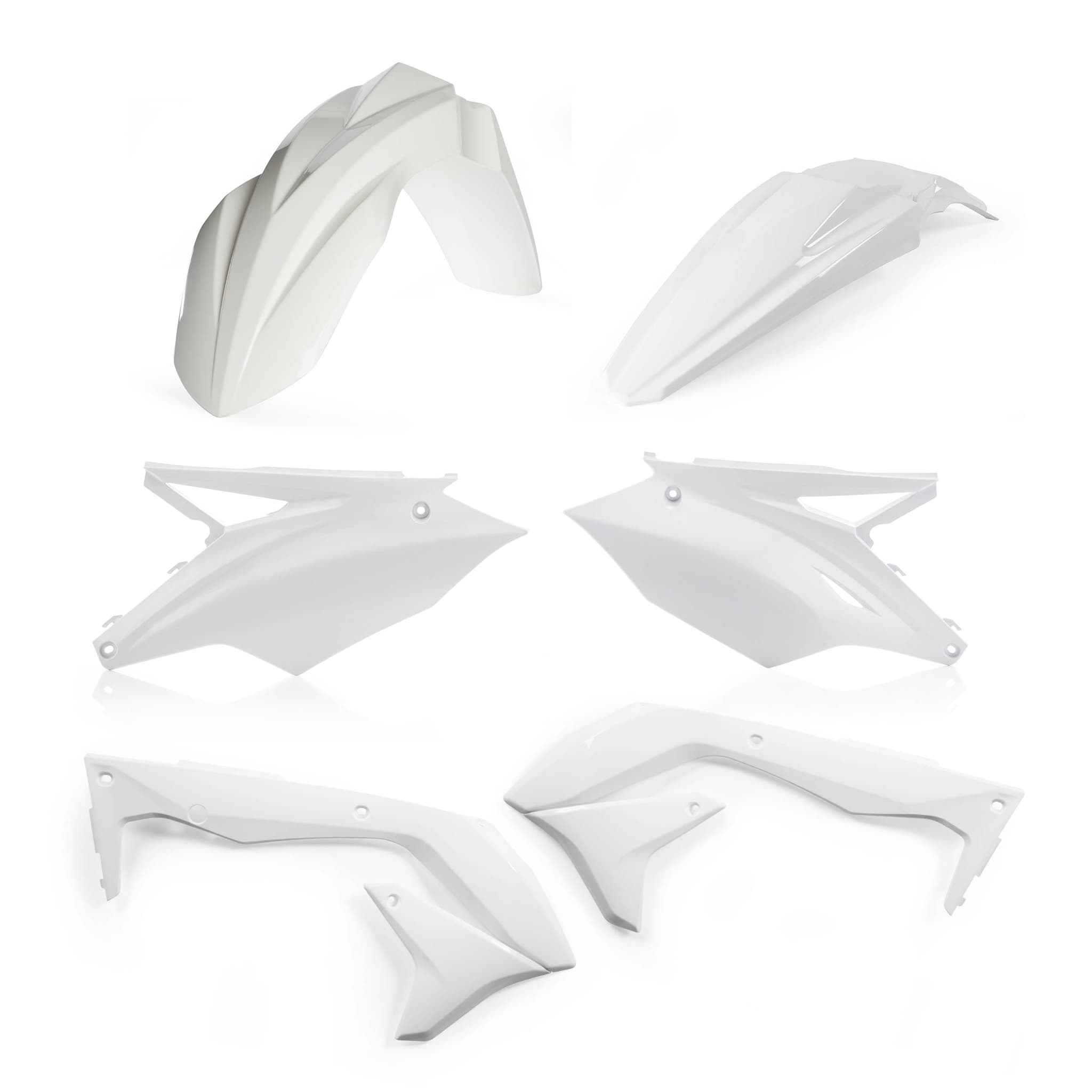 ACERBIS Plastic Kit Dirt Bike KAWASAKI KXF 450 - USA White 2018 | Kits Plastiques | Kutvek