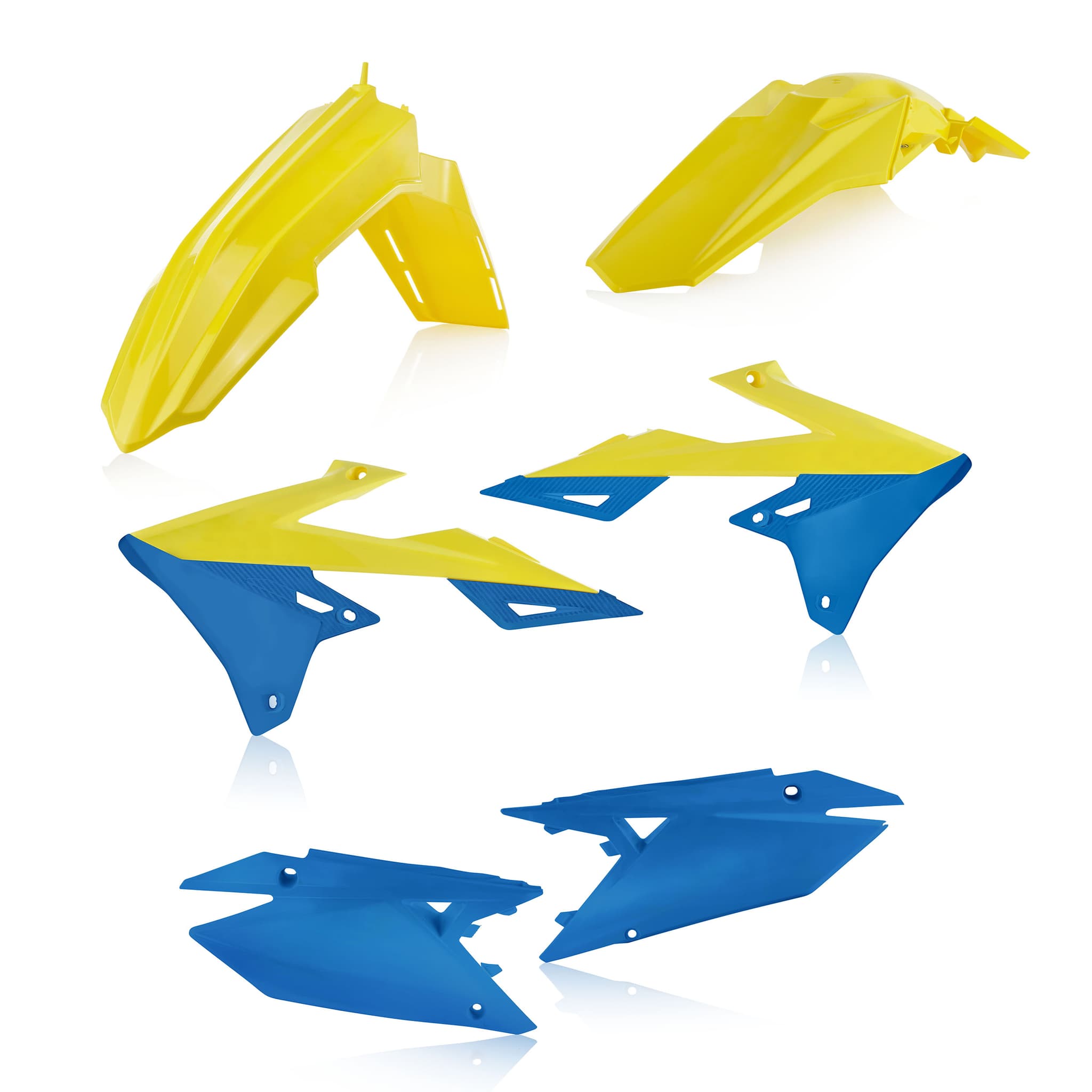 Acerbis Plastic Kit Dirt Bike Suzuki RM-Z 250 Yellow Blue 2019 | Kits Plastiques | Kutvek