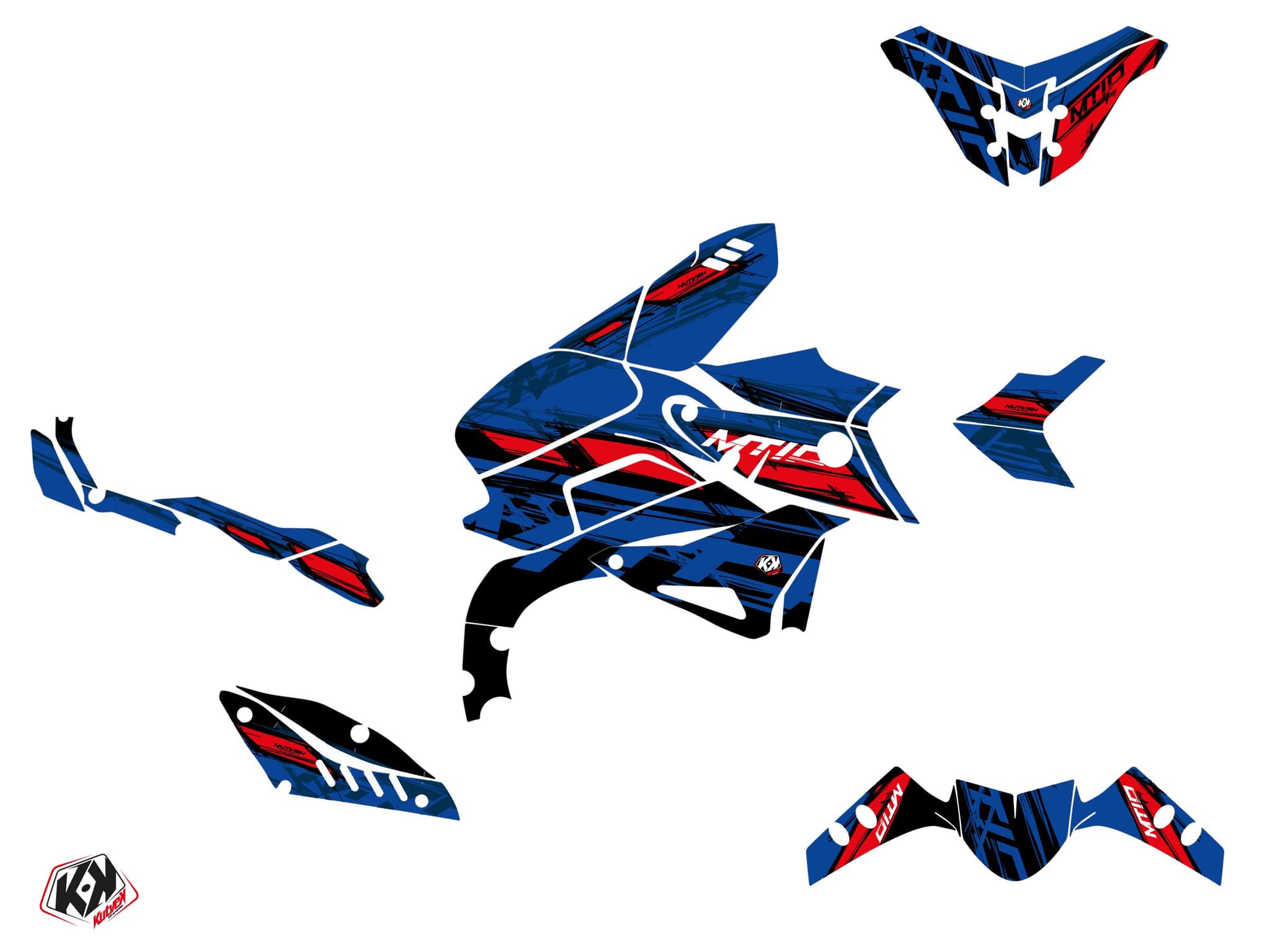 kit graphique moto yamaha mt 10 channel bleu | MT | Kutvek - View 2