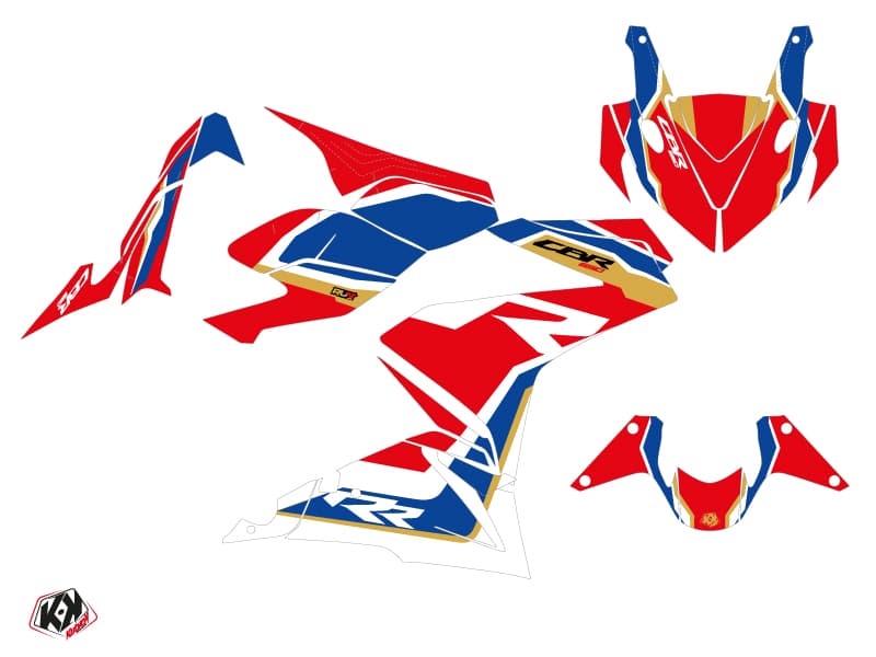 kit graphique moto honda cb 500 r run rouge | Honda | Kutvek - View 2