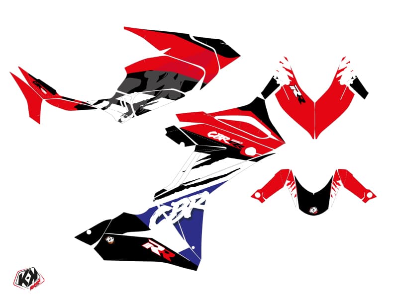 kit graphique moto honda cb 650 r nineties rouge | Honda | Kutvek - View 2