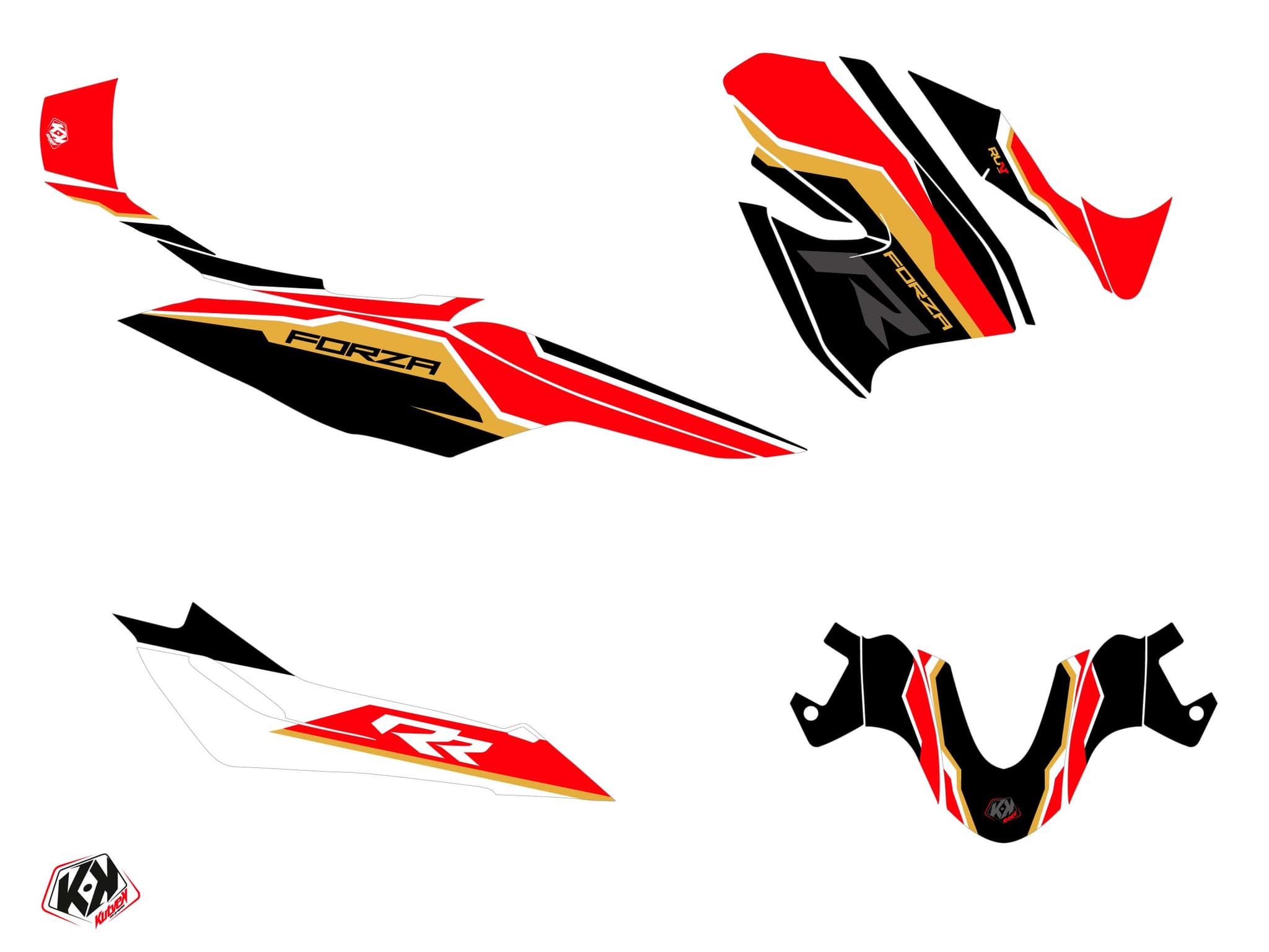Kit Déco Maxiscooter Run Honda Forza 125 Noir | Honda | Kutvek - View 2