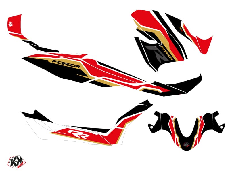 kit graphique maxi-scooter honda forza 300 run noir | Honda | Kutvek - View 2