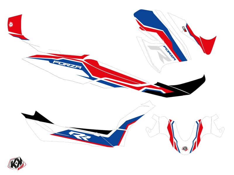 Kit Déco Maxiscooter Run Honda Forza 300 Blanc | Honda | Kutvek - View 2