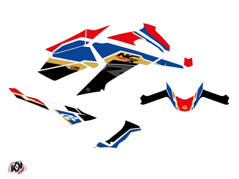 kit graphique moto honda nc 750 x run rouge | Honda | Kutvek - View 2