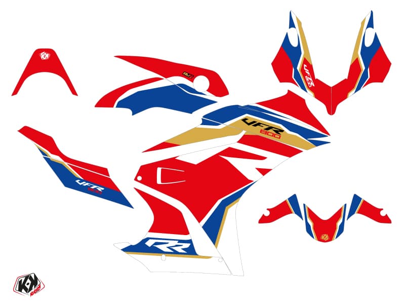 Kit Déco Moto Run Honda VFR 800 Rouge | Honda | Kutvek - View 2
