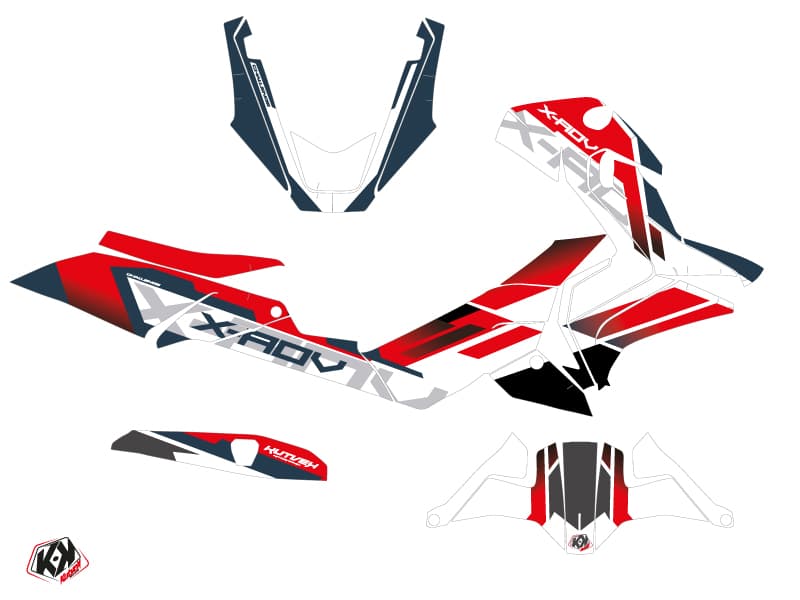 kit graphique maxi-scooter honda x-adv challenge rouge | Honda | Kutvek - View 2