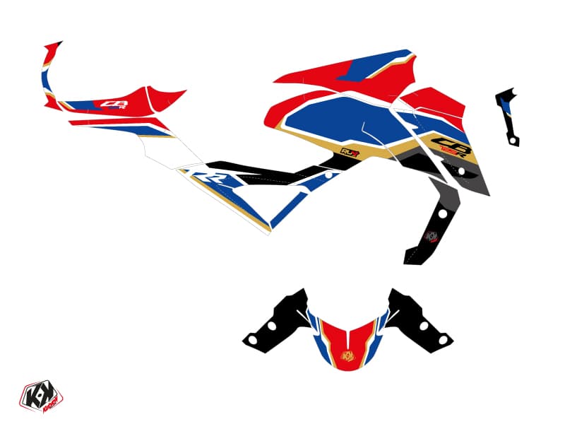 kit graphique moto honda cb 125 r run rouge | Honda | Kutvek - View 2