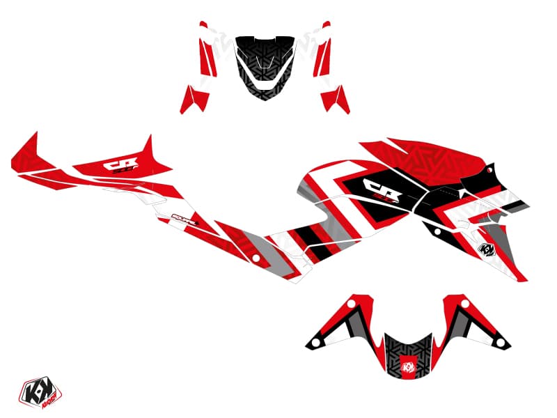 Kit Déco Moto Square Honda CB 500 F Rouge | Honda | Kutvek - View 2