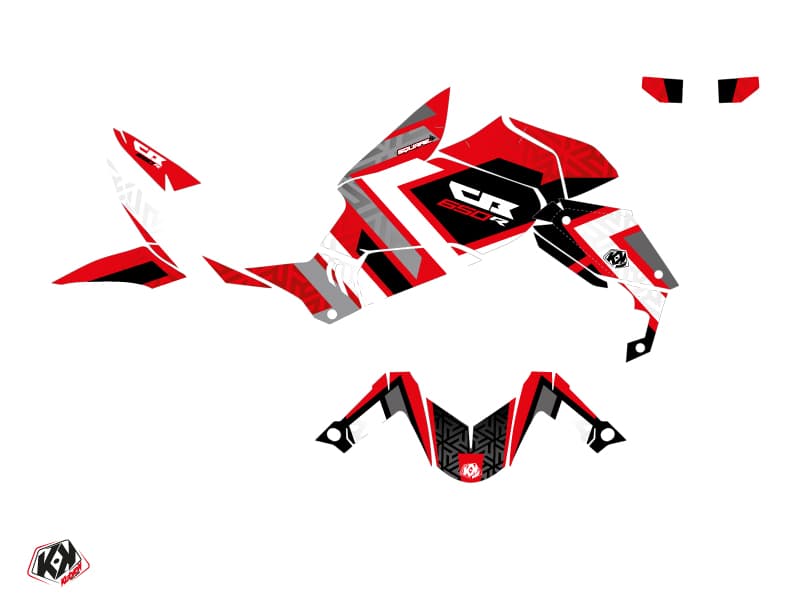 Kit Déco Moto Square Honda CB 650 R Rouge | Honda | Kutvek - View 2