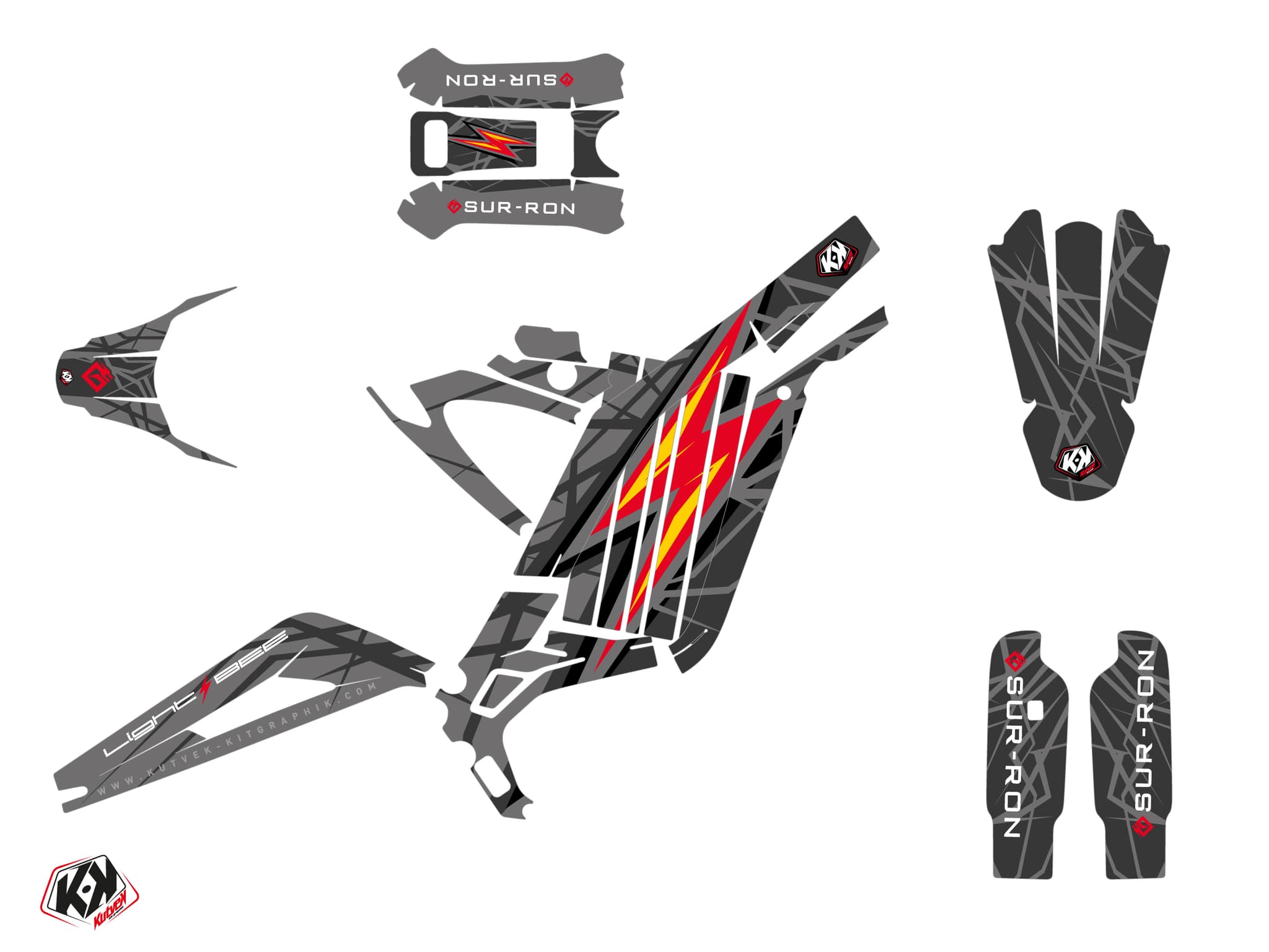 deko-set moto-cross sur-ron light-bee homologuée x volt rot | Sur-Ron | Kutvek - View 2