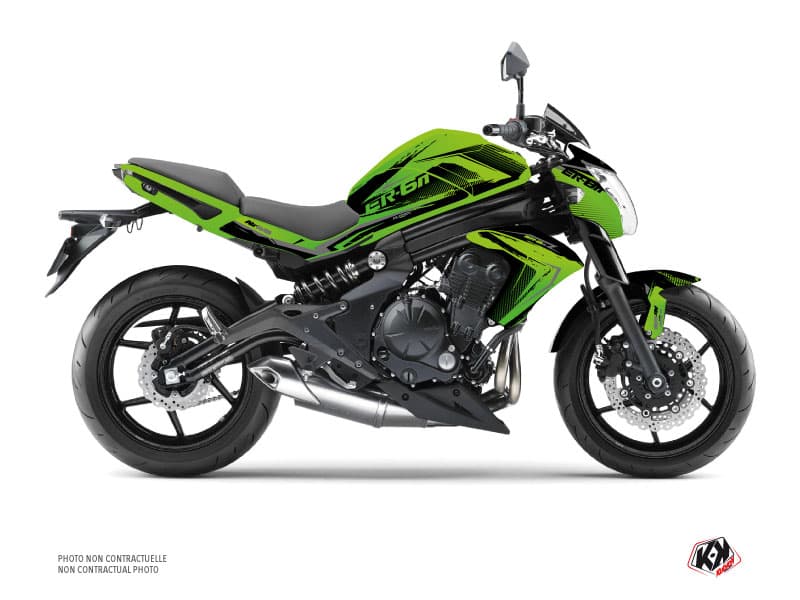 kit graphique moto kawasaki er-6n airline vert  
