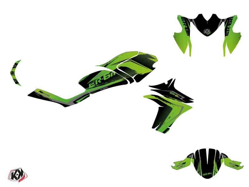 kit graphique moto kawasaki er-6n airline vert | Kawasaki | Kutvek - View 2