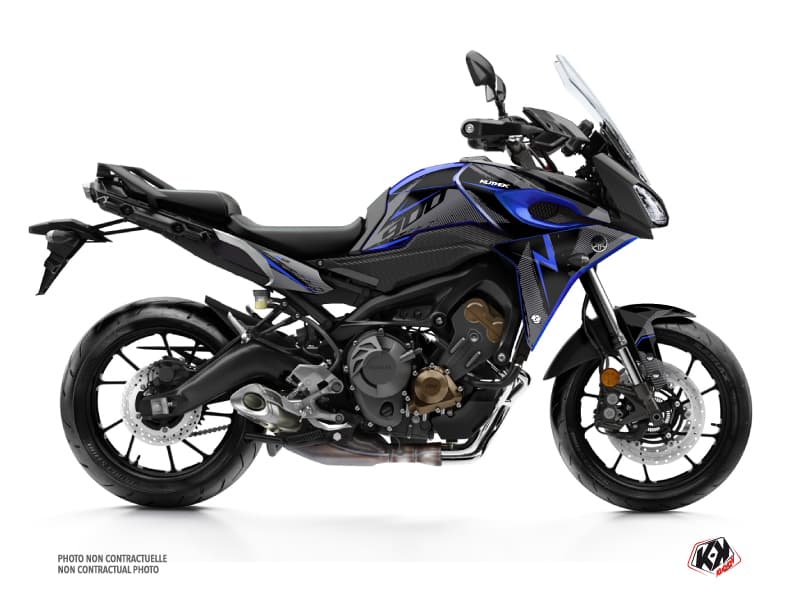 kit graphique moto yamaha tracer 900 airline noir-bleu  
