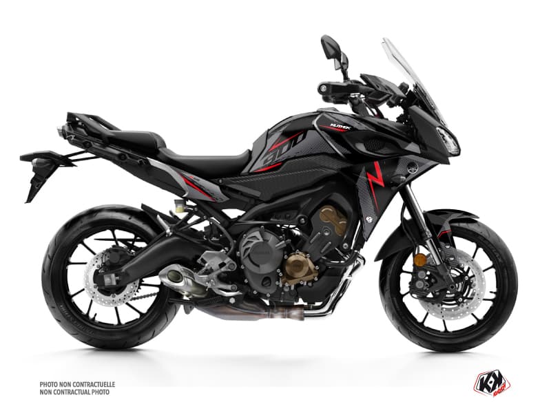 kit graphique moto yamaha tracer 900 airline noir-rouge  