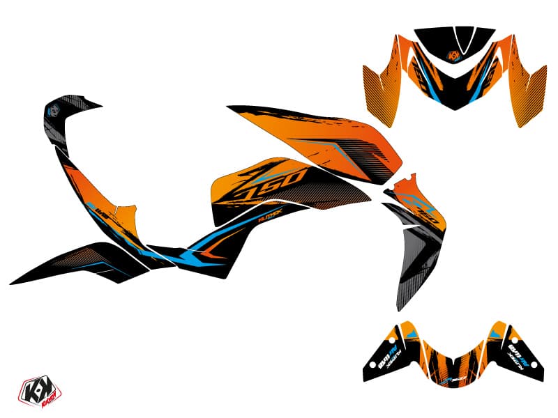 Kawasaki Z 750 Street Bike Airline Graphic Kit Orange | Kawasaki | Kutvek - View 2