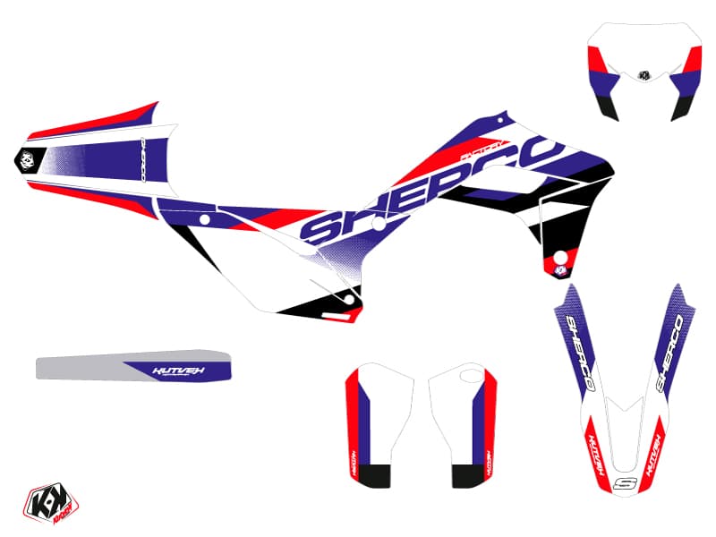 dirt bike sherco se 125 factory aktiv red  graphic kit | Sherco | Kutvek - View 2