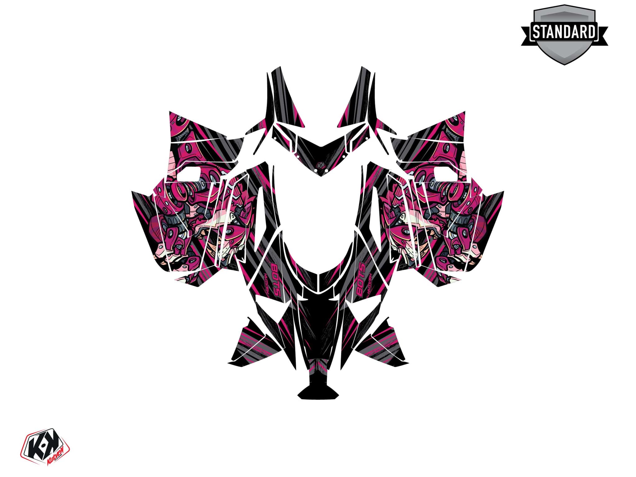 Snowmobile ARCTIC CAT ZR 6000 Limited bots Black-Pink graphic kit | Arctic Cat | Kutvek - View 2