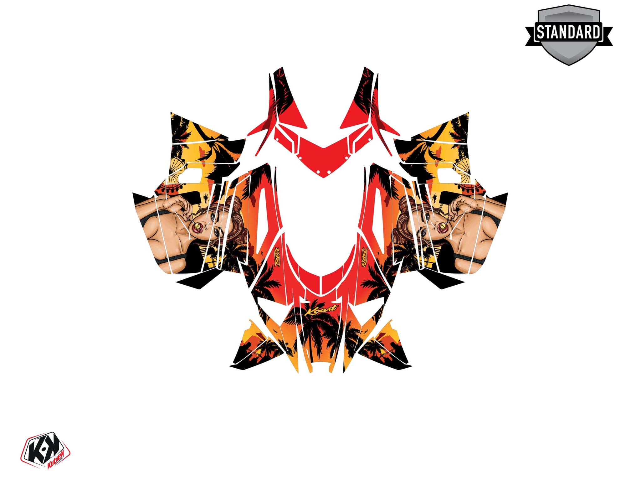 Kit graphique Motoneige ARCTIC CAT NORSEMAN X 8000 KOAST Jaune | Arctic Cat | Kutvek - View 2