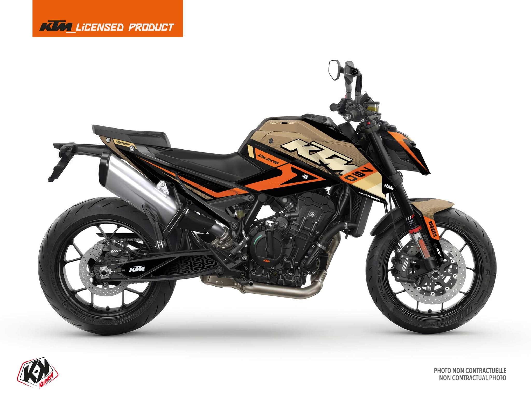 kit déco moto ktm duke 790 arid noir | Kutvek