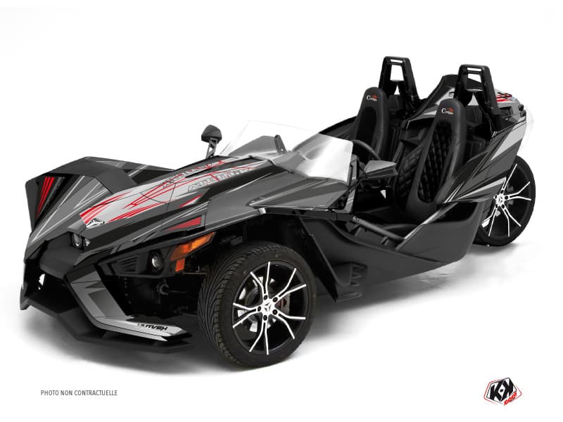 Kit graphique Hybride Atomik Polaris Slingshot Gris Rouge