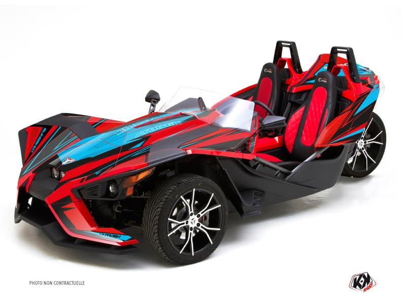 Kit graphique Hybride Atomik Polaris Slingshot Rouge Bleu