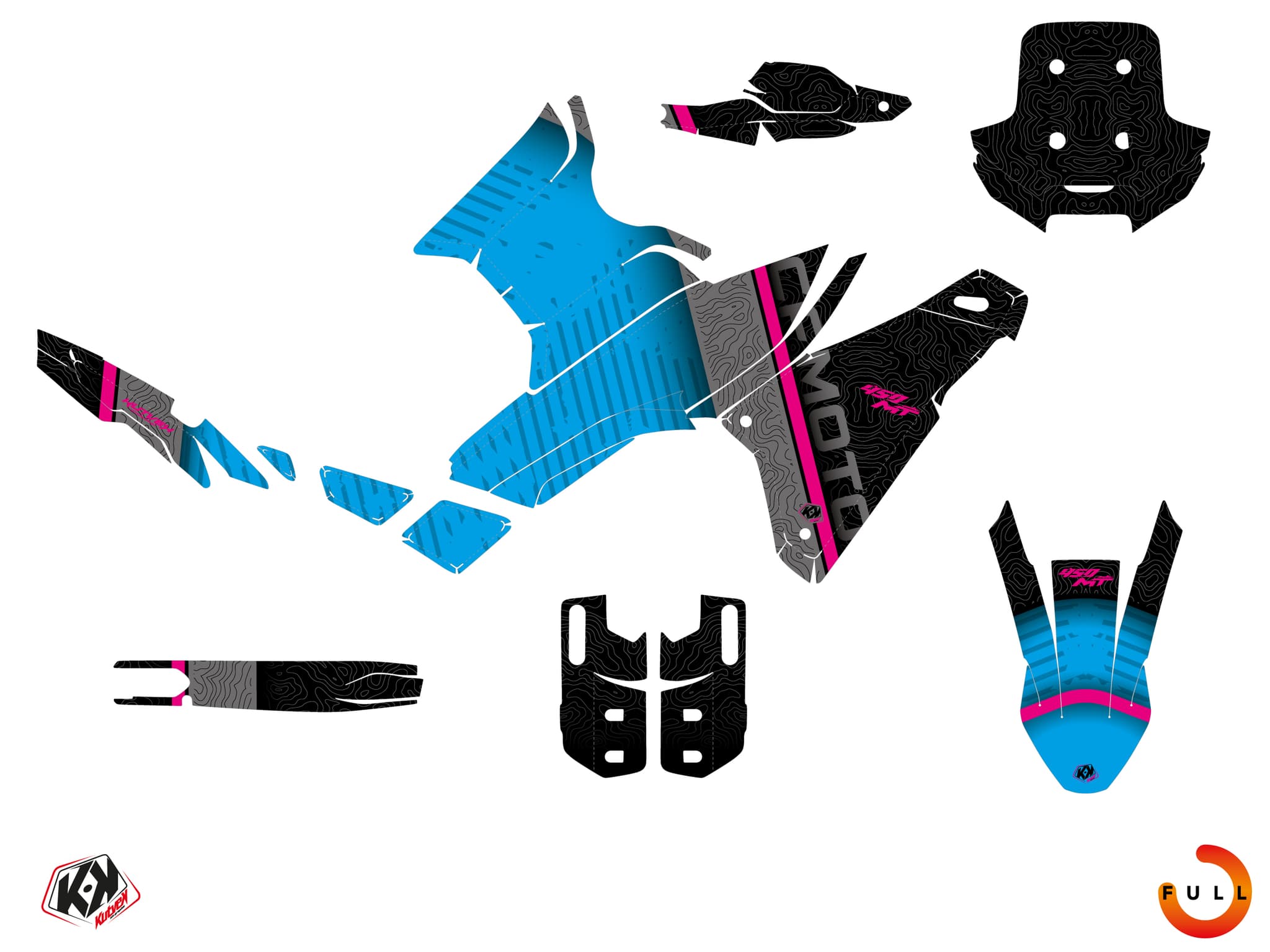 kit decorativo moto cf moto mt 450 azimuth blu | CF Moto | Kutvek - View 3