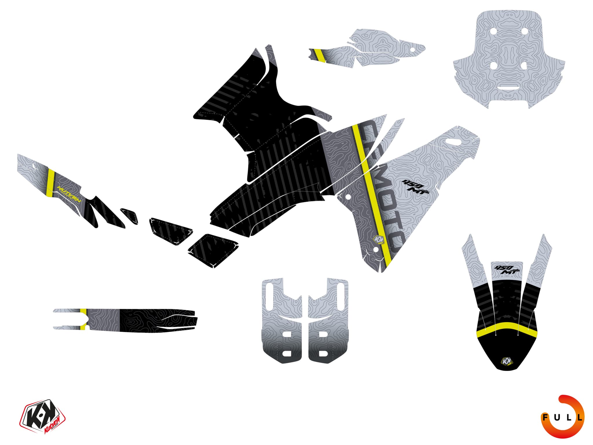 Kit graphique Moto CF MOTO MT 450 AZIMUTH Gris | CF Moto | Kutvek - View 3