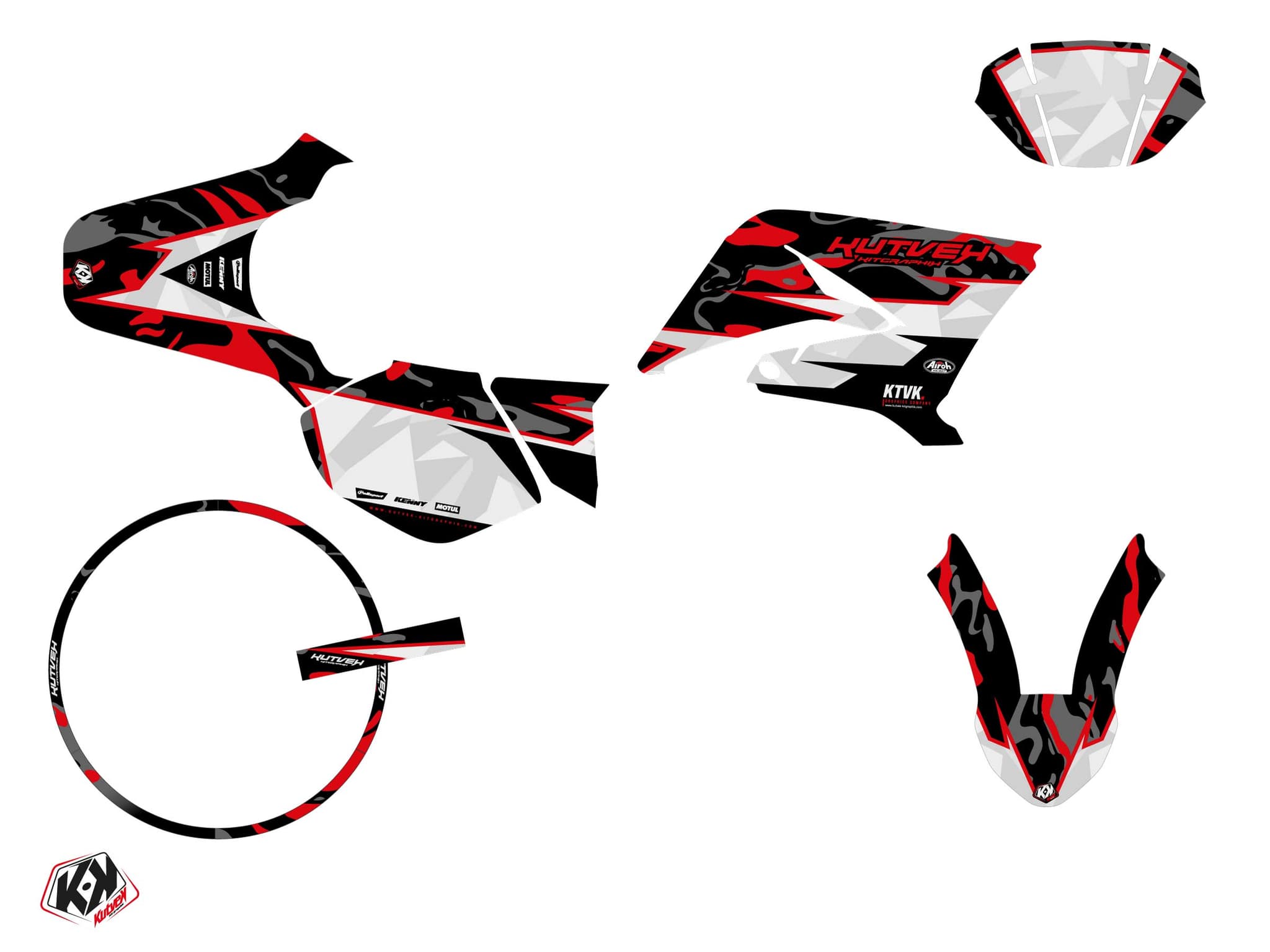 Graphic Kit 50cc Yamaha DT 50 Barbarian Red | Yamaha | Kutvek - View 2