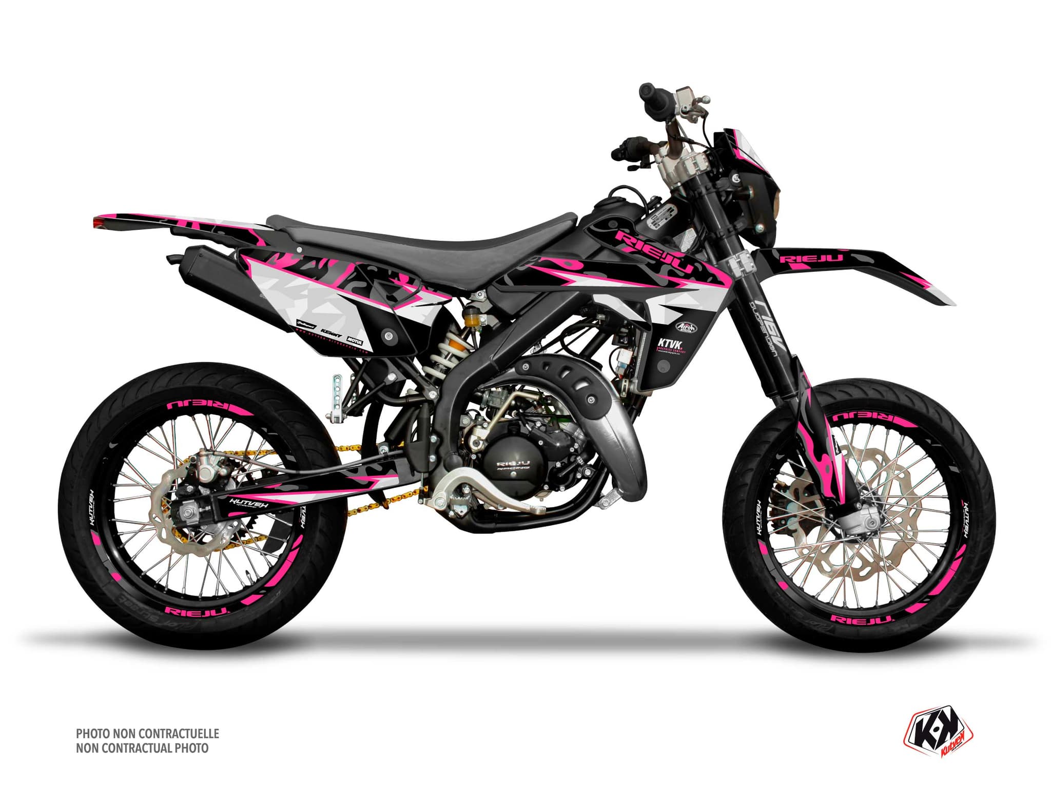 kit graphique 50cc rieju mrt 50 barbarian rose