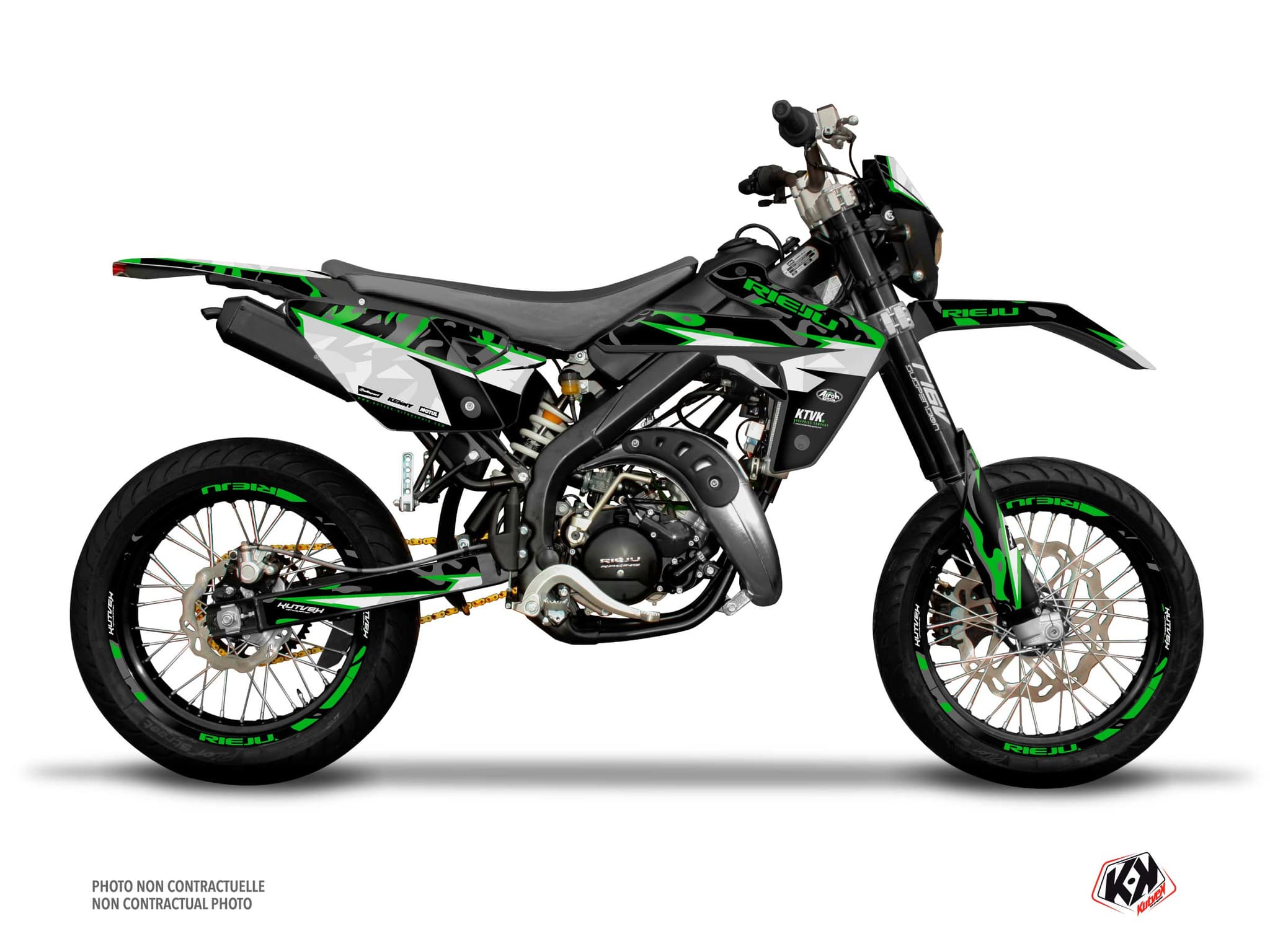 kit graphique 50cc rieju mrt 50 barbarian vert