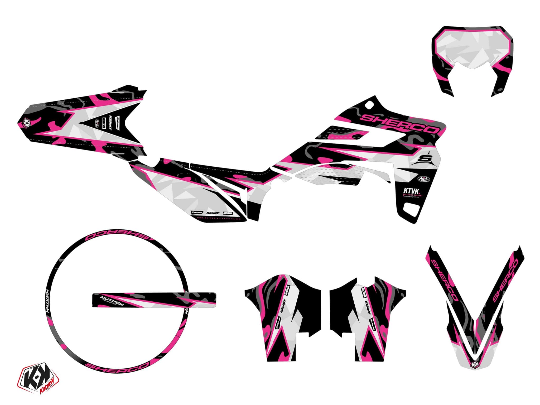 kit graphique 50cc sherco sm rs barbarian rose | Sherco | Kutvek - View 2