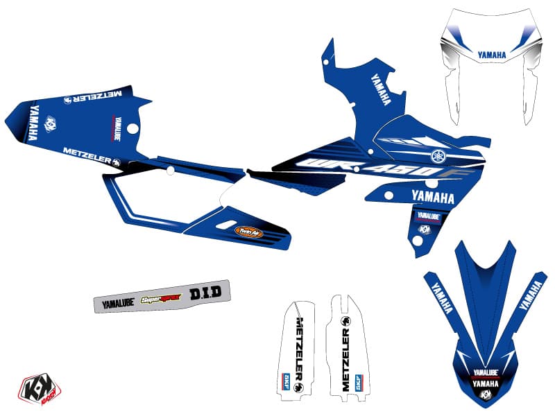 dirt bike yamaha wr 450 f basik blue  graphic kit | WR | Kutvek - View 2