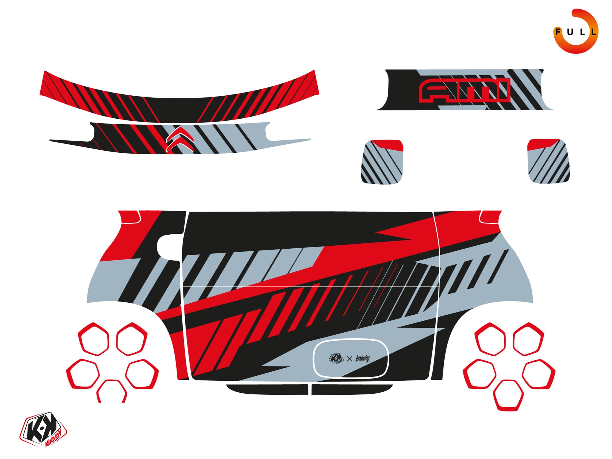 kit graphique golf cart citroën ami beat bleu | Citroen | Kutvek - View 2