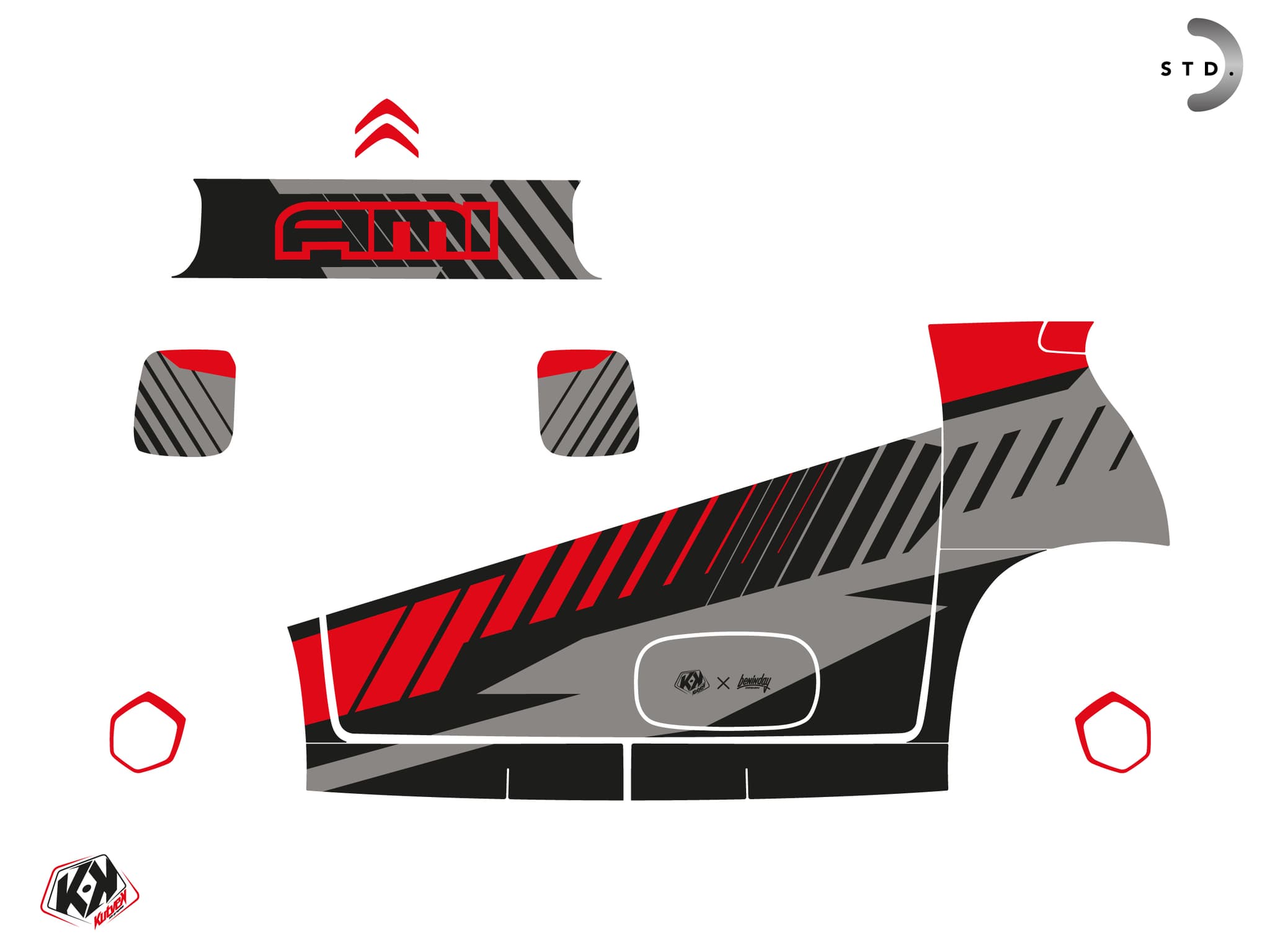 kit déco golf cart citroën ami beat gris | Citroen | Kutvek - View 4