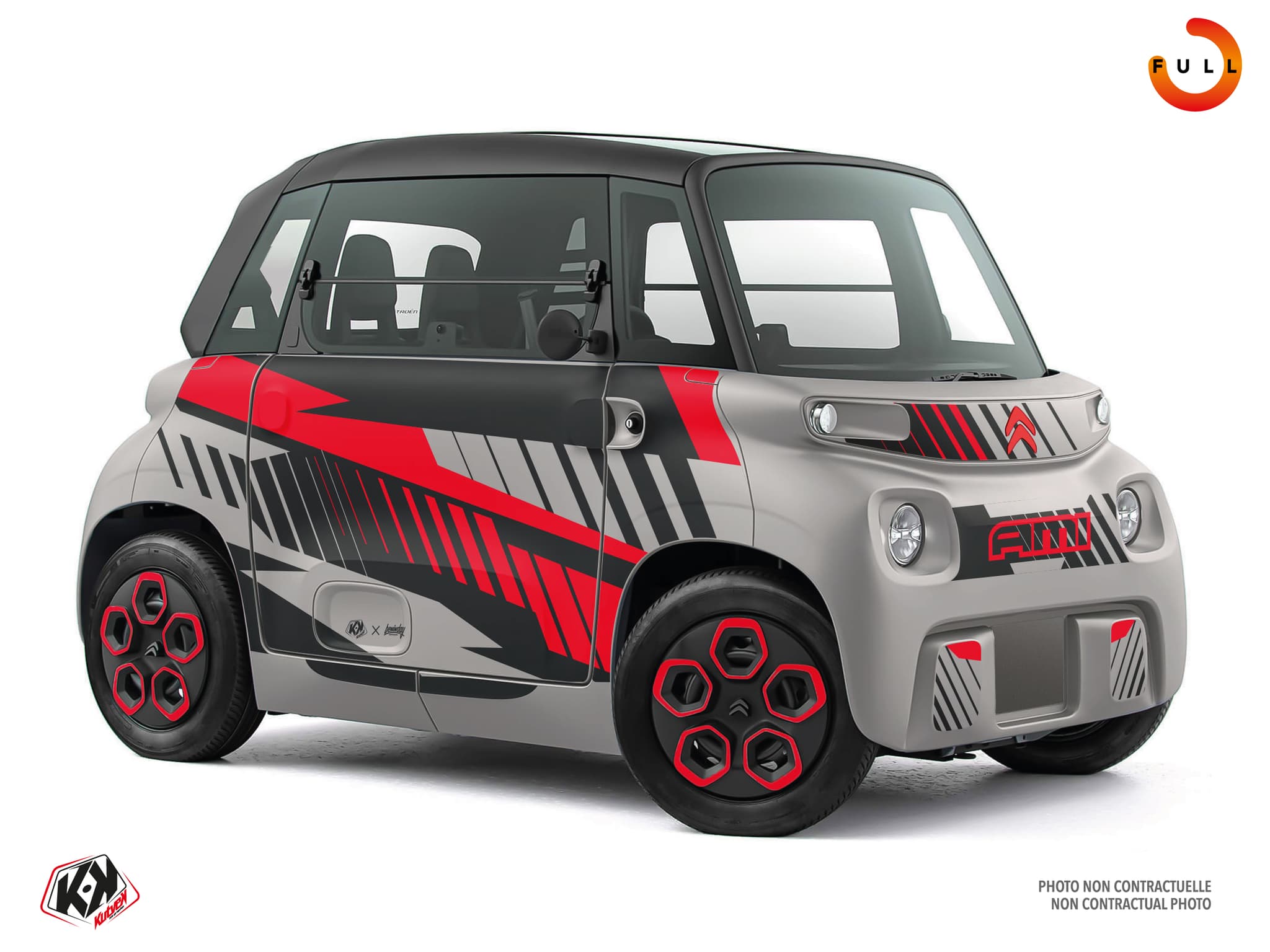Kit Graphique golf cart citroën ami beat gris   