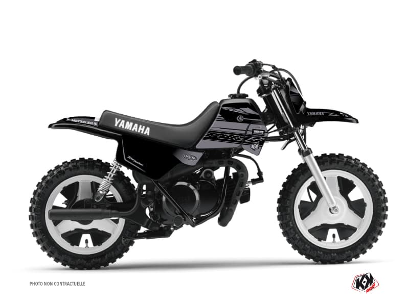 kit graphique motocross black matte yamaha pw 50 noir