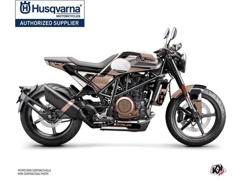 kit graphique moto husqvarna vitpilen 701 bobber marron  