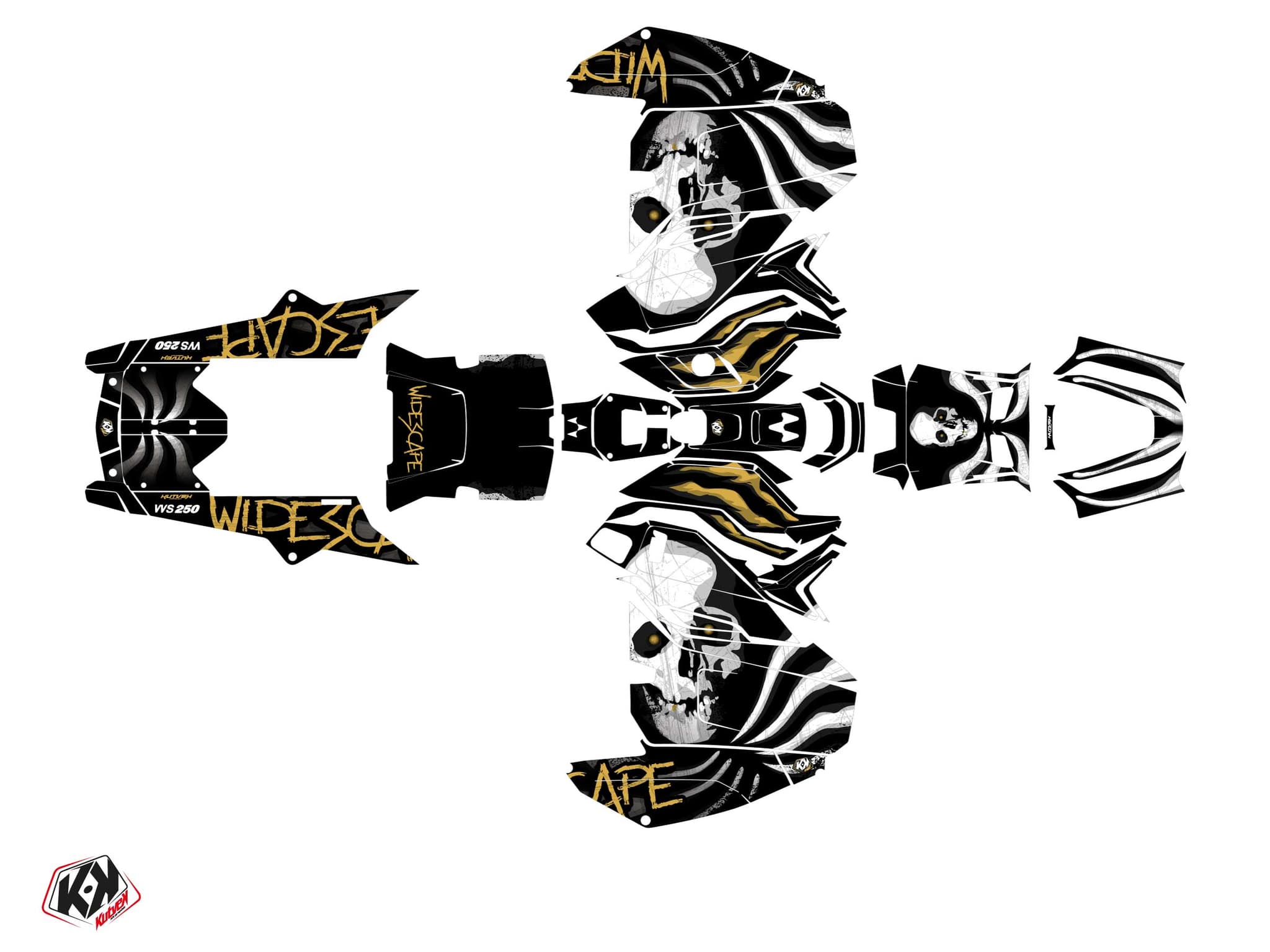 kit de decoración motonieve widescape ws 250 bones oro | Widescape | Kutvek - View 2
