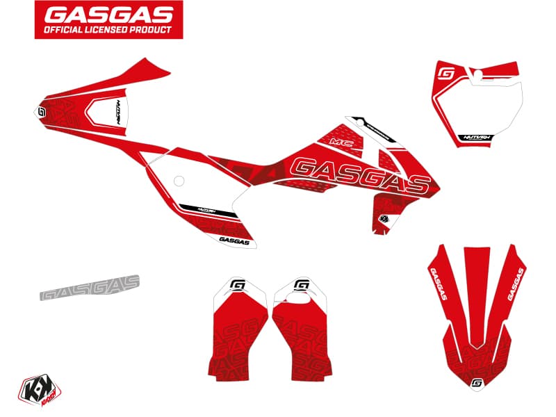 deko-set moto-cross border gasgas mc 50 rot | GASGAS | Kutvek - View 2